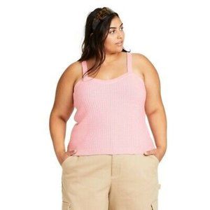 Women's Plus Size Sweater Tank Top - Sandy Liang x Target Pink 4X